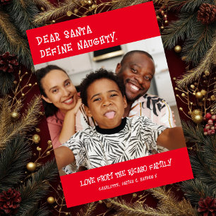 Tarjeta Festiva Estimados Navidades de fotos traviesos de Santa De