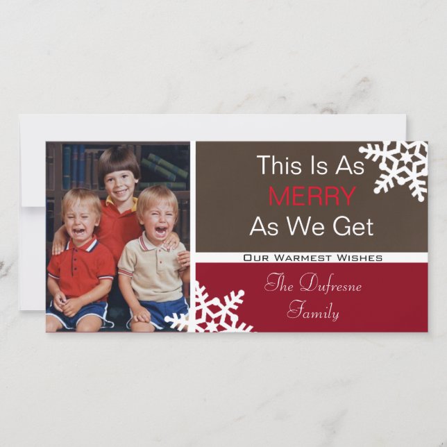 Tarjeta Festiva Esto Es Lo Más Feliz Que Recibimos" Navidades De P (Anverso)