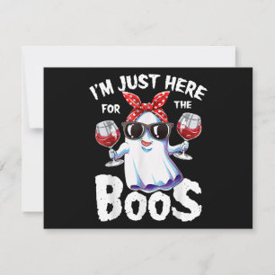 Tarjeta Festiva Estoy Aquí Solo Por Los Abucheos Halloween Mujeres