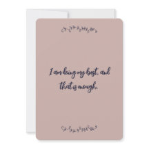 Estoy haciendo lo mejor que puedo, y eso es sufici