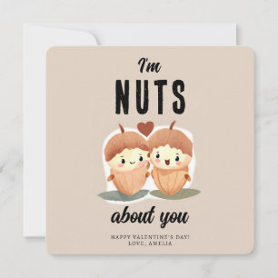 Tarjeta Festiva Estoy loco por ti Día de San Valentín divertido y