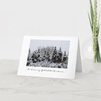 Tarjeta Festiva "Estoy soñando con un Chritmas. blanco