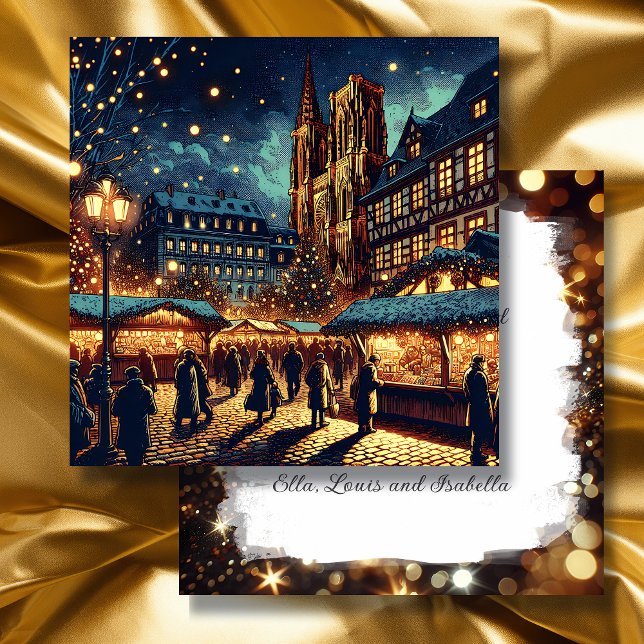 Tarjeta Festiva Estrasburgo, Francia | Navidades personalizados (Subido por el creador)