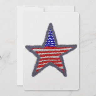 Tarjeta Festiva Estrella de bandera de Estados Unidos