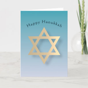 Tarjeta Festiva Estrella de David Feliz Hanukkah