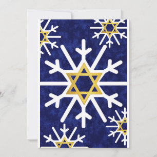 Tarjeta Festiva Estrella de David Snowflake