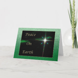Tarjeta Festiva Estrella de la Paz en la Tierra