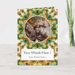 Tarjeta Festiva Estrella de los Navidades de Green Brown, foto de