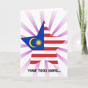 Tarjeta Festiva Estrella de Malasia