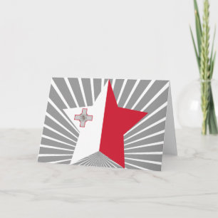 Tarjeta Festiva Estrella de Malta