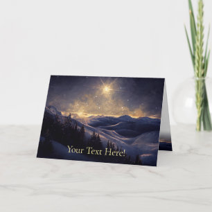 Tarjeta Festiva Estrella de Navidades de montaña