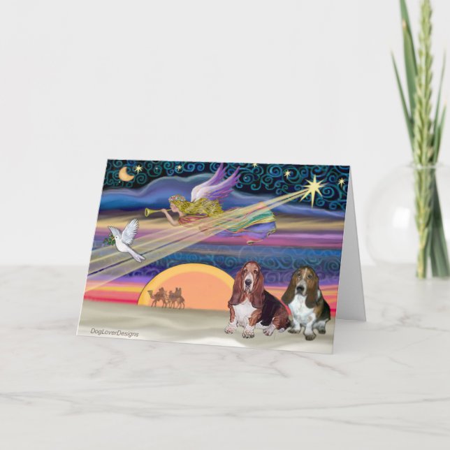 Tarjeta Festiva Estrella de Navidades - Límites de base (dos) (Anverso)