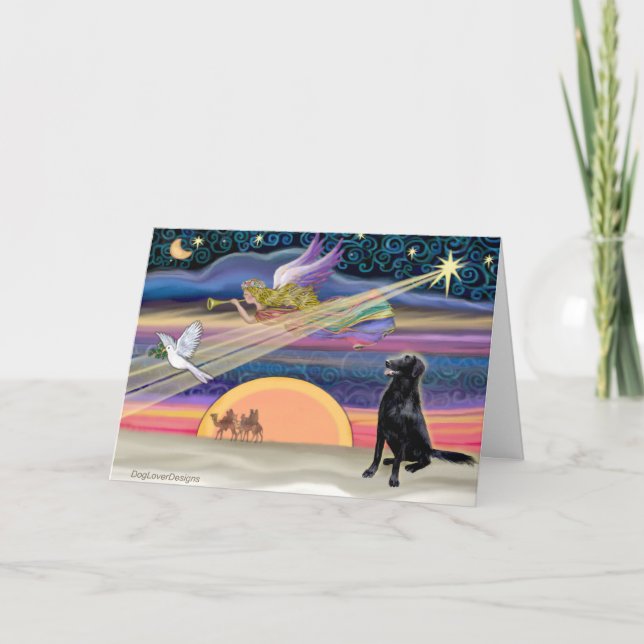Tarjeta Festiva Estrella de navidades - Recuperador plano (Anverso)