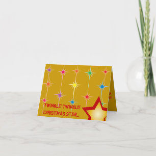 Tarjeta Festiva Estrella de Navidades Twinkle Twinkle... Personali