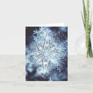 Tarjeta Festiva Estrella de nieve