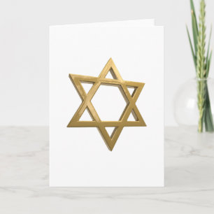 Tarjeta Festiva estrella de oro chanukkah de david