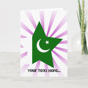 Tarjeta Festiva Estrella de Pakistán