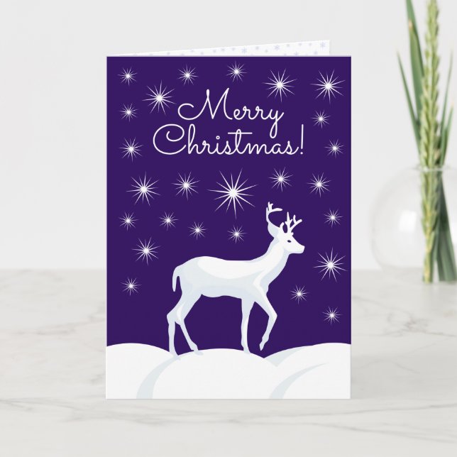 Tarjeta Festiva Estrella del cielo de la noche de la nieve para Na (Anverso)