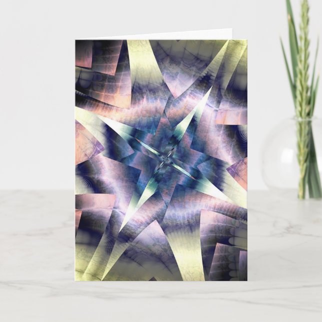 Tarjeta Festiva estrella del deco (Anverso)