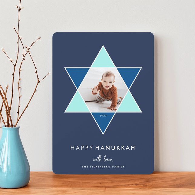 Tarjeta Festiva Estrella del Mosaico | Foto de Hanukkah (Subido por el creador)