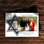 Tarjeta Festiva Estrella deseosa de David en la Hanukkah moderna<br><div class="desc">Minimal clásico de plata Bar/Bat Mitzvah y Hanukkah moderna Star of David con un fondo sólido crea un diseño elegante y sofisticado. Para obtener otros colores de coordinación o productos coincidentes,  visite JustFharryn @ Zazzle.com o póngase en contacto con el diseñador,  c/o Fharryn@yahoo.com Todos los derechos reservados. Zazzlemade.</div>