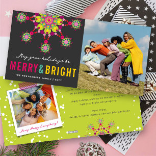 Tarjeta Festiva Estrella elegante de color brillante y mora
