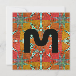 Tarjeta Festiva Estrella fractal de la complejidad futura monogram