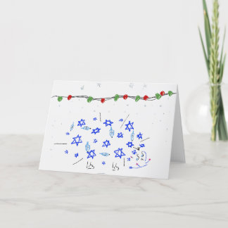Tarjeta Festiva Estrella Hedgie de David