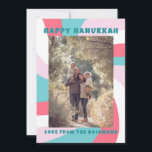 Tarjeta Festiva Estrella moderna de Swirl de David HAPPY HANUKKAH<br><div class="desc">¡Tarjeta perfecta para enviar una celebración judía! La mano hizo arte para ti. ¡TODO PERSONALIZABLE! Haga clic en "Personalizar" para editar el texto y añadir una foto. Haga clic en "editar usando la herramienta de diseño" para ajustar las fuentes, colores y colocaciones. El diseño también está disponible como descarga digital...</div>