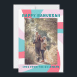 Tarjeta Festiva Estrella moderna de Swirl de David HAPPY HANUKKAH<br><div class="desc">¡Tarjeta perfecta para enviar una celebración judía! La mano hizo arte para ti. ¡TODO PERSONALIZABLE! Haga clic en "Personalizar" para editar el texto y añadir una foto. Haga clic en "editar usando la herramienta de diseño" para ajustar las fuentes, colores y colocaciones. El diseño también está disponible como descarga digital...</div>