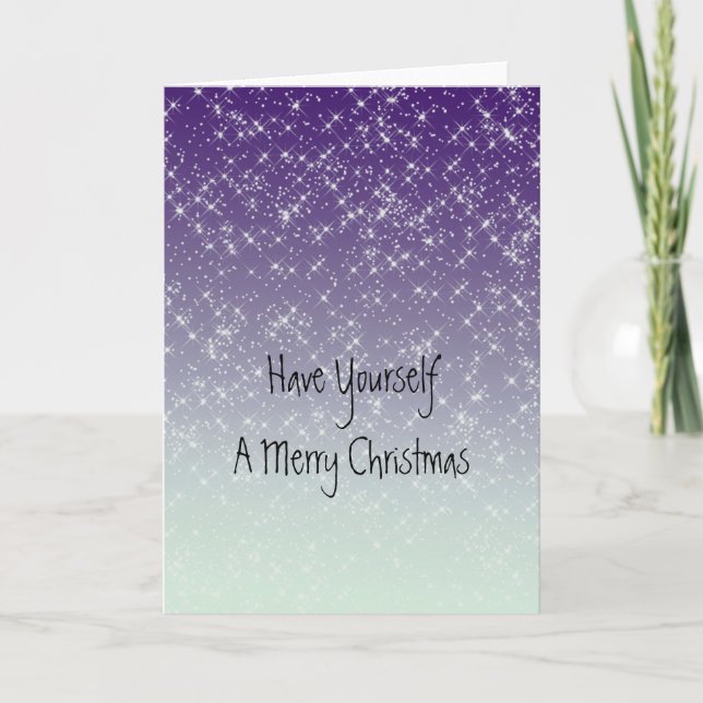 Tarjeta Festiva Estrella morada (Anverso)
