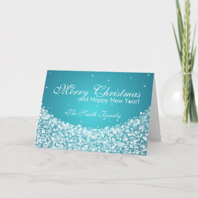Tarjeta Festiva Estrella navideña de la mora de la familia Sparkle (Anverso)