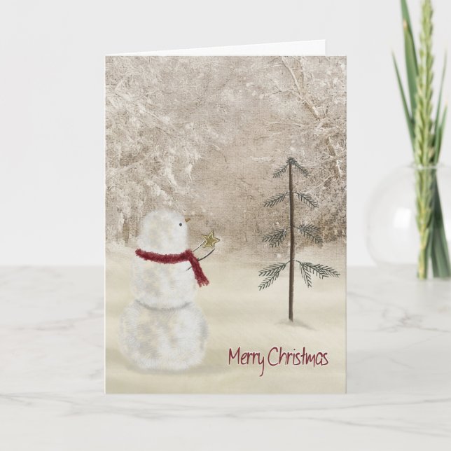 Tarjeta Festiva Estrella navideña de Merry (Anverso)