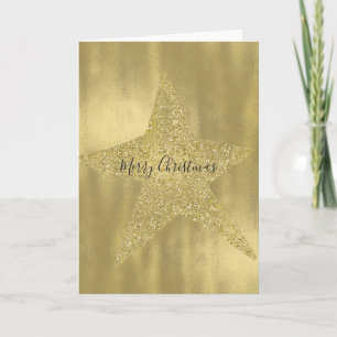 Tarjeta Festiva Estrella parca dorada