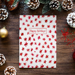 Tarjeta Festiva Estrellas acuáticas - rojo