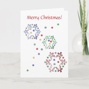 Tarjeta Festiva Estrellas de copo de nieve de los navidades