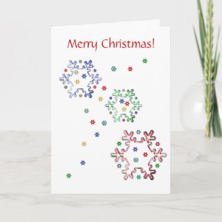 Tarjeta Festiva Estrellas de copo de nieve de los navidades