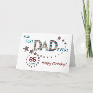 Tarjeta Festiva Estrellas de cumpleaños y carta de arte de Word de