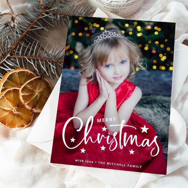 Tarjeta Festiva Estrellas navidades | Escritura manuscrita y fotog (Subido por el creador)