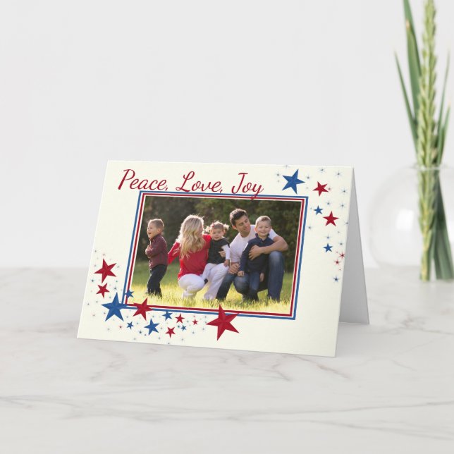 Tarjeta Festiva Estrellas patrióticas (Anverso)