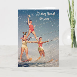 Tarjeta Festiva ¡Estrellazo a través de la nieve!