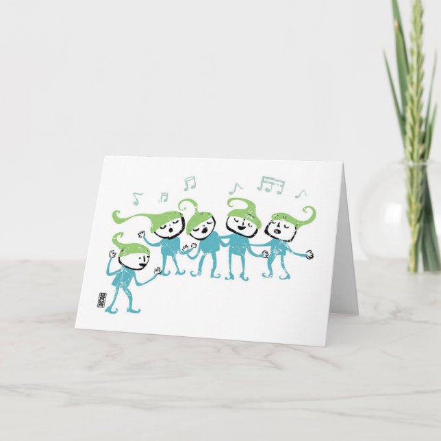 Tarjeta Festiva Estribillo de los duendes (Anverso)