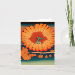 Tarjeta Festiva Estudio de calabaza - AI estilo japonés - E