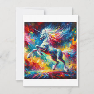 Tarjeta Festiva Estudio de Unicorn C - Fantasy AI