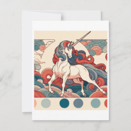 Tarjeta Festiva Estudio de Unicorn F - Fantasy AI