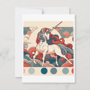 Tarjeta Festiva Estudio de Unicorn F - Fantasy AI