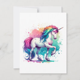 Tarjeta Festiva Estudio de Unicorn J - Fantasy AI