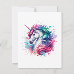 Tarjeta Festiva Estudio de Unicorn K - Fantasy AI