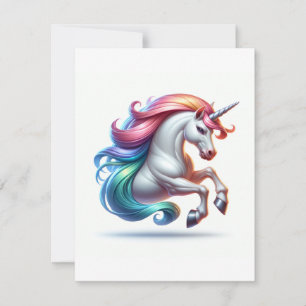 Tarjeta Festiva Estudio de Unicorn Q - Fantasy AI