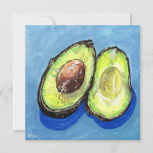Tarjeta Festiva Estudio de vida residual sobre aguacate